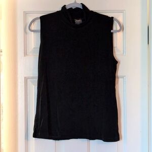 Travelers by Chicos Black Moc Turtle Neck Tank sz 1
